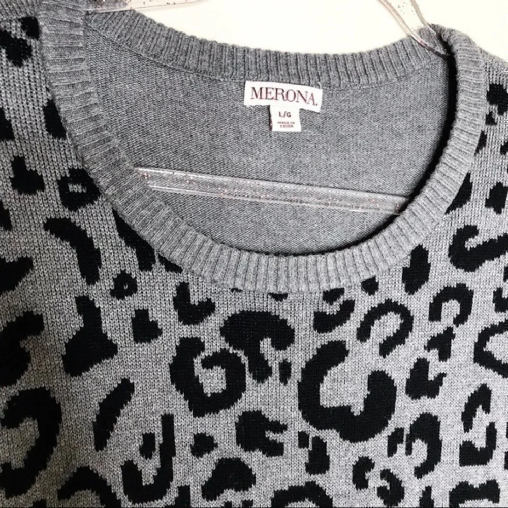 Merona target brand gray and black sweater